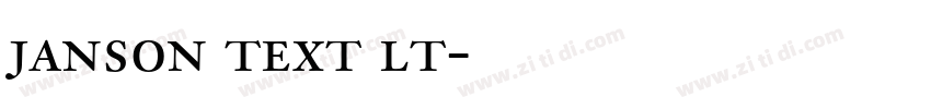 janson text lt字体转换
